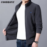 COODRONY Autumn Winter Zipper Cardigan Men Clothing Classic