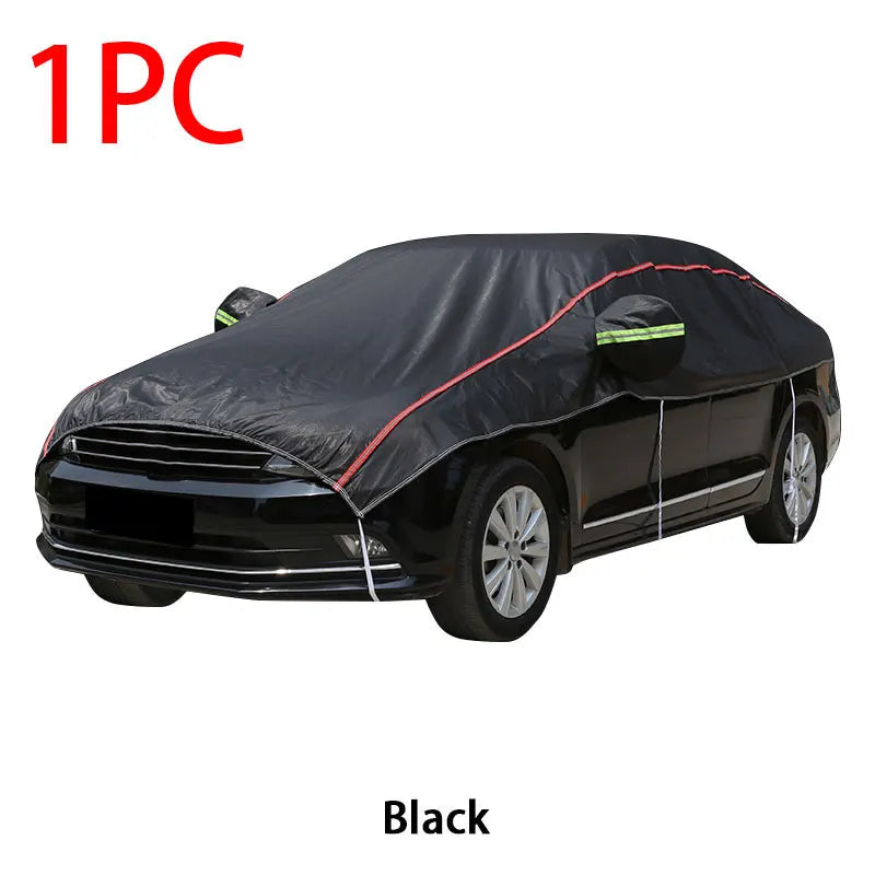 Universal Half Car Cover Waterproof Outdoor Cover Oxford Sun Rain Uv Protection Dustproof Snowproof Car Body Cover for SUV Sedan