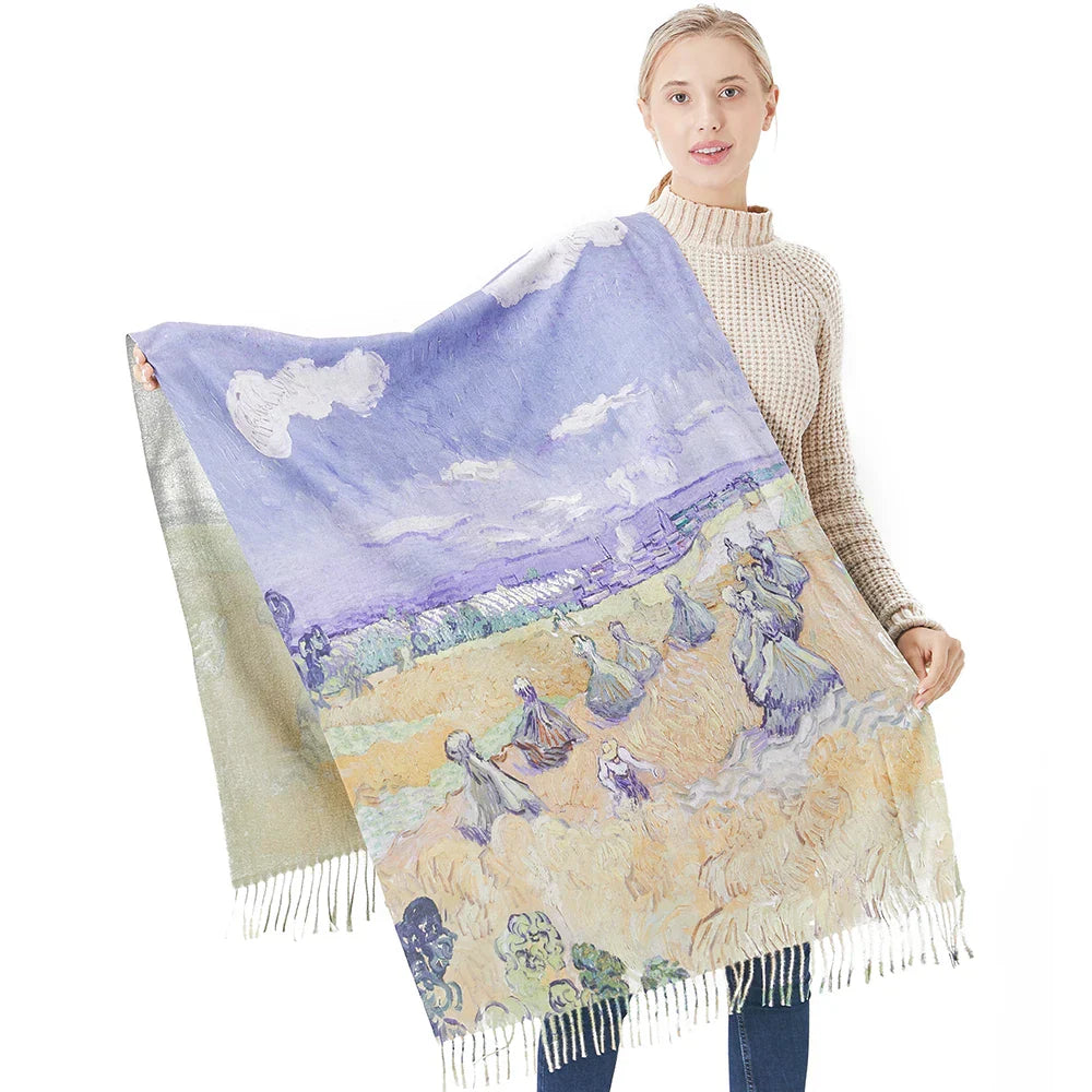 New Cashmere Scarf Women Digital Printing Pashmina Shawl