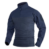 TACVASEN 1/4 Zipper Ripstops T-shirts With Zipper Pockets