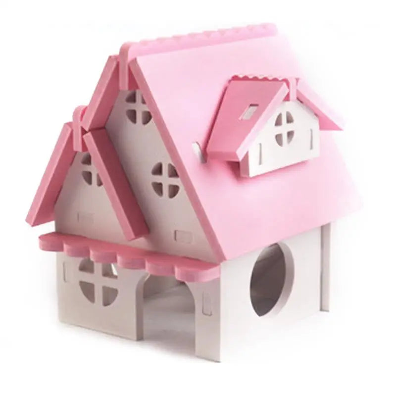 Wooden Hamster Hideout House Squirrel Hedgehog Villa Small