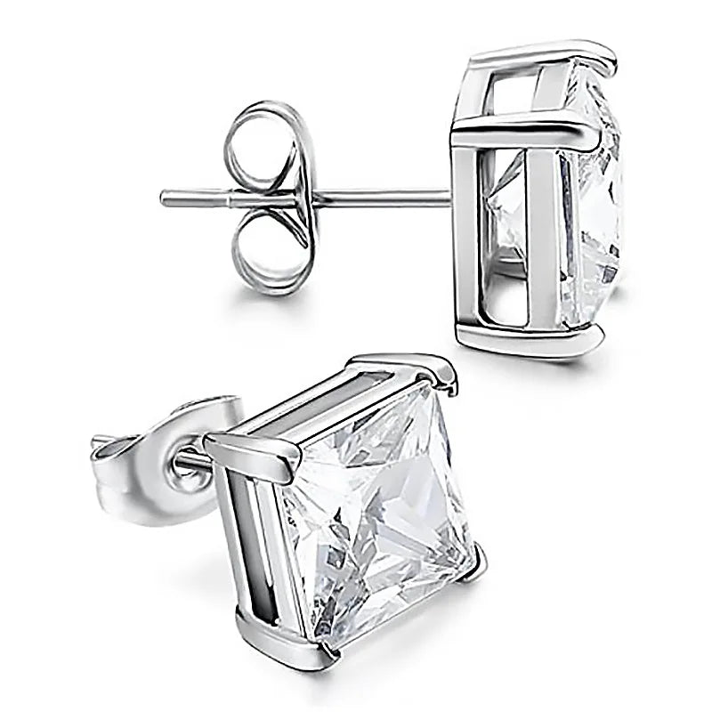 ANZIW Square 925 Silver Stud Earrings For Women