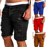 New Mens Denim Chino Fashion Shorts Washed Denim