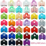 80PCS Baby Girls Hair Ties 2Inch Grosgrain Ribbon