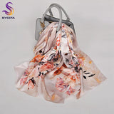 New Luxury Pure Silk Scarf Shawl Women