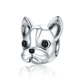 BISAER Alloy Dangle Beads Cup Bulldog Boy Girl