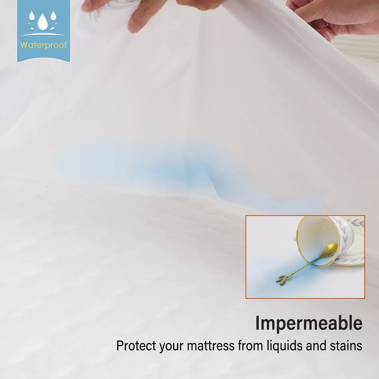 Waterproof Bed Cover Smooth Microfiber Mattress Protector Waterproof