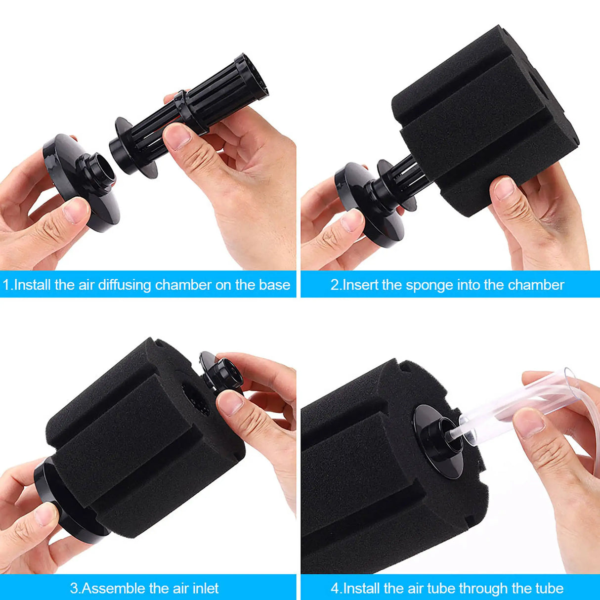 220V Aquarium Bio Sponge Filter Kit Fish Tank