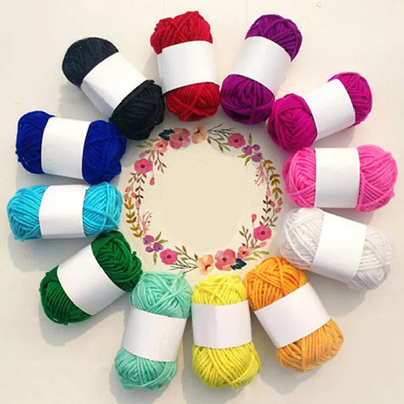 12Ball/Set High Quality Warm DIY Milk Cotton Yarn