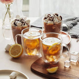 Transparent Glass Cup Milk Whiskey Tea Beer Double