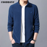 COODRONY Autumn Winter Zipper Cardigan Men Clothing Classic