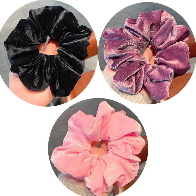 4Pcs/3Pcs Oversized Scrunchie Big Rubber Hair Tie Set