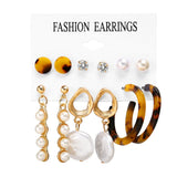 LATS Women's Earrings Set Tassel Pearl Earrings for