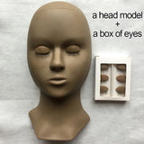 Mannequin Head for Eyelashes Handmade Practice Silicone Lash