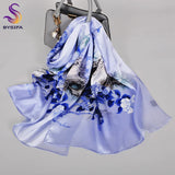 New Luxury Pure Silk Scarf Shawl Women