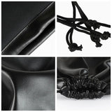 1PC PU Leather Headphone Drawstring Storage Bag