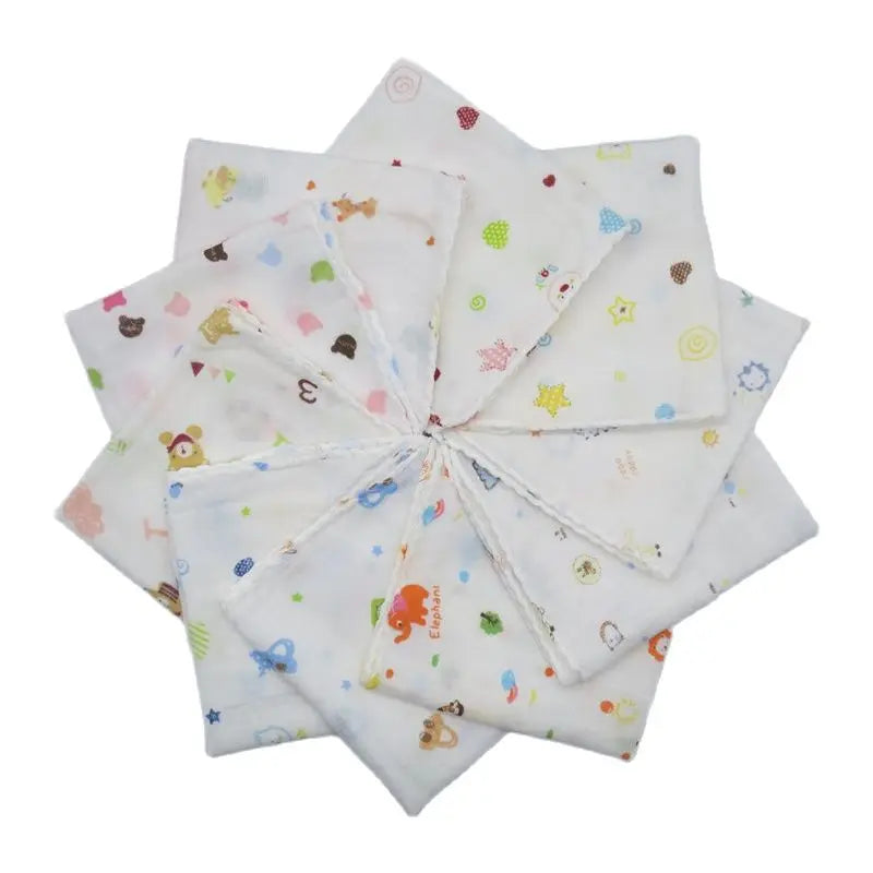 12pcs/lot 20CM Mini Cotton White Lace Printed Cartoon