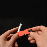 Outdoor Multifunction Mini Keychain Knife LED Light Nail