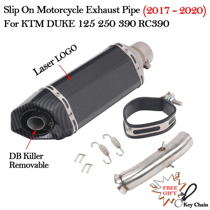 Slip on 51mm Motorcycle Exhaust System Muffler Escape