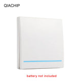 QIACHIP 433.92MHz AC 220V 1 CH Wall Panel