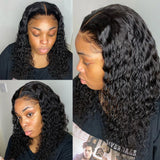 Curly Bob Human Hair Wigs 13x4 Lace Closure