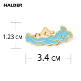 HALDER Swimming Pin Athletes Enamel Brooches Sports Games