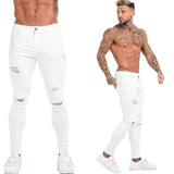 GINGTTO Jeans Men Elastic Waist Skinny Jeans Men