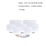 Frosted Quartz Crystal Singing Bowl, 440Hz, 432Hz, 6