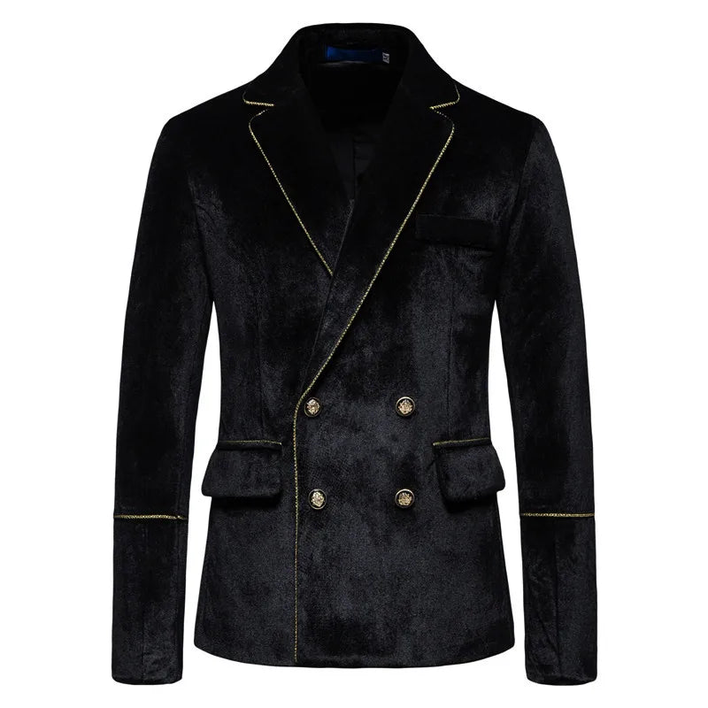 Men's High-end Velvet Suits Dress Jacket Party Costumes