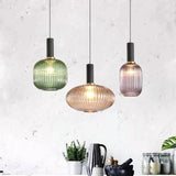 Retro restaurant colorfull glass pendant lights Creative living