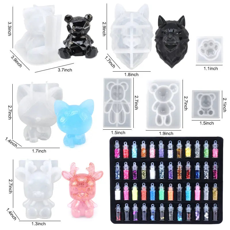 Silicone Mold For Epoxy Resin Set Jewelry Casting