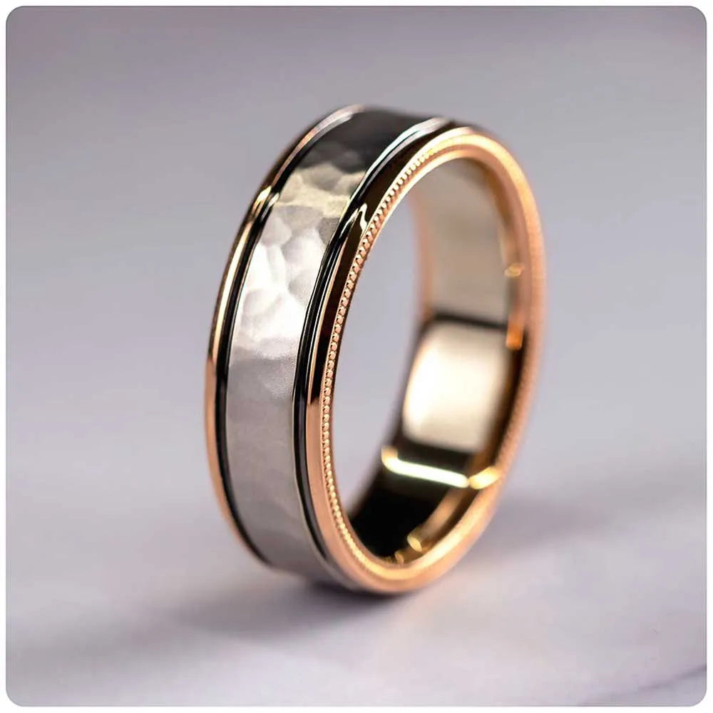 Charm Couple Rings Men Stainless Steel Rings Rhinestones