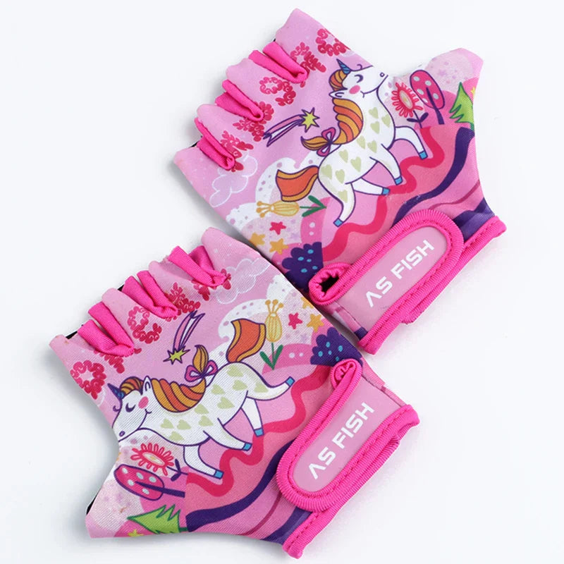 Cartoon XS S Bike Cycling Gloves for Kids