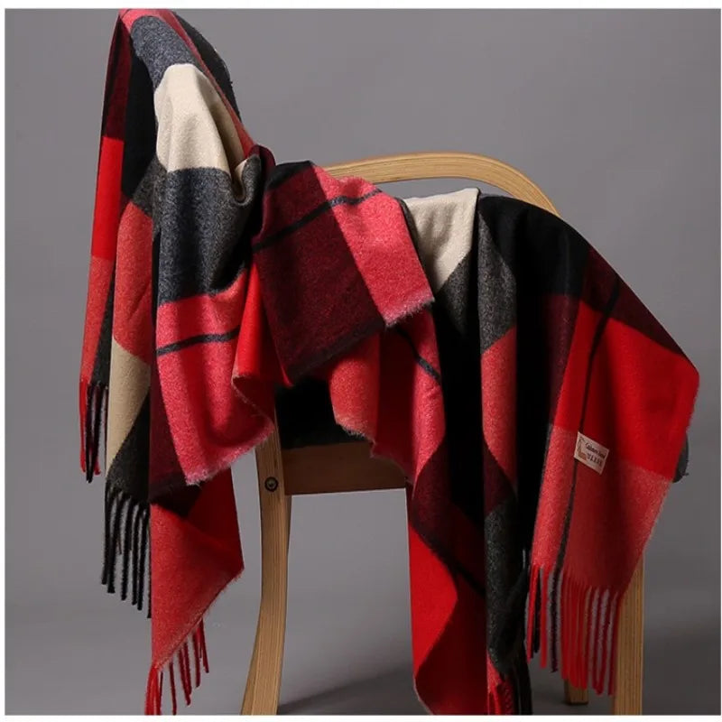 200*70cm Autumn Winter Warm Cashmere Scarf Dot Pattern