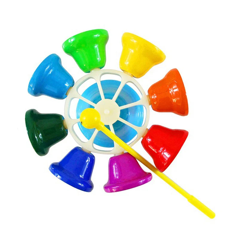 8-Note Hand Bell Children Music Toy Rainbow Percussion