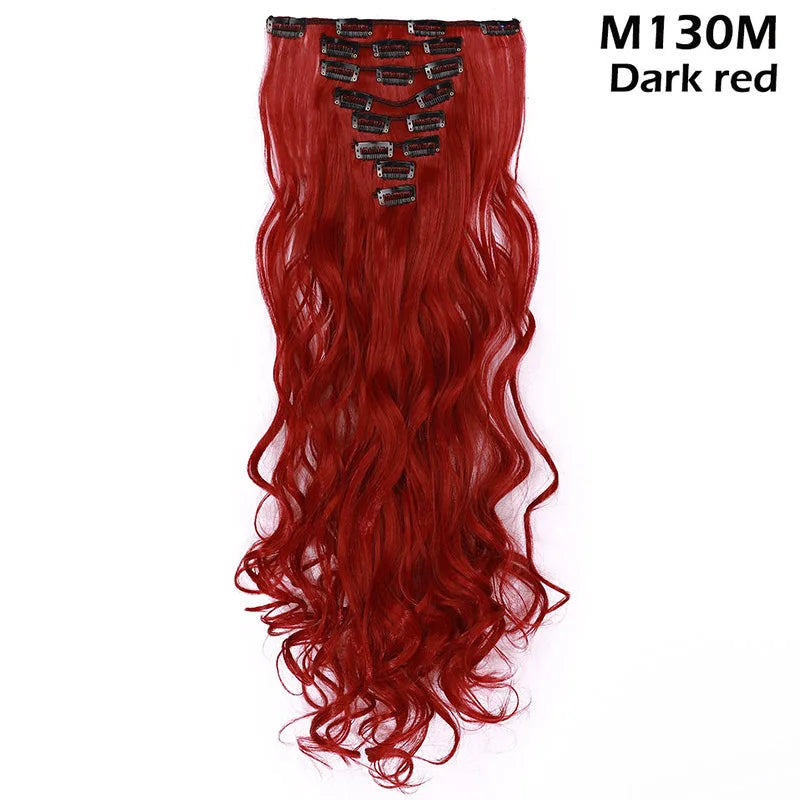 S-noilite Synthetic 24inch 140g 8PCS/set Clip In On