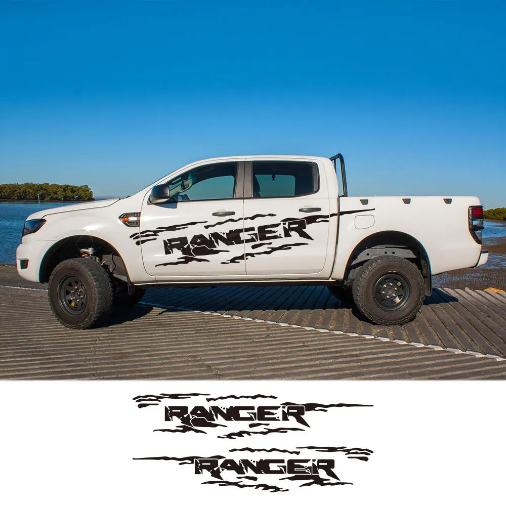 2PCS Off-Road PVC Door Side Stickers for Ford Ranger