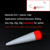 12pcs Saltwater Fishing EVA Foam Inline Bobber Floats