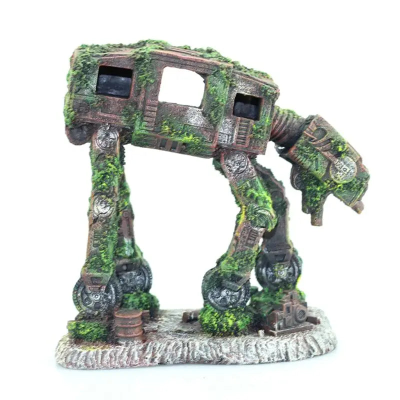 Autobot Robot Dog Shape Aquarium Landscape Decorations Simulation