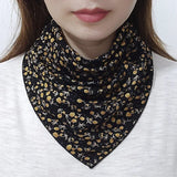 Korean Floral Print Button Bib Protect Cervical Spine