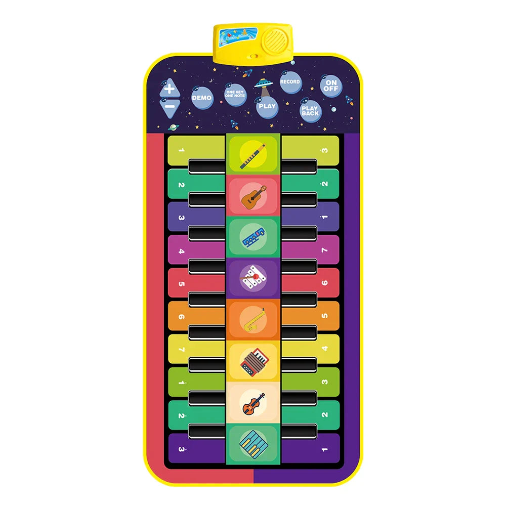 Kids Musical Piano Mat Duet Keyboard Play Mat