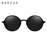 BARCUR Brand Light Weight Round Sunglasses Luxury Brand