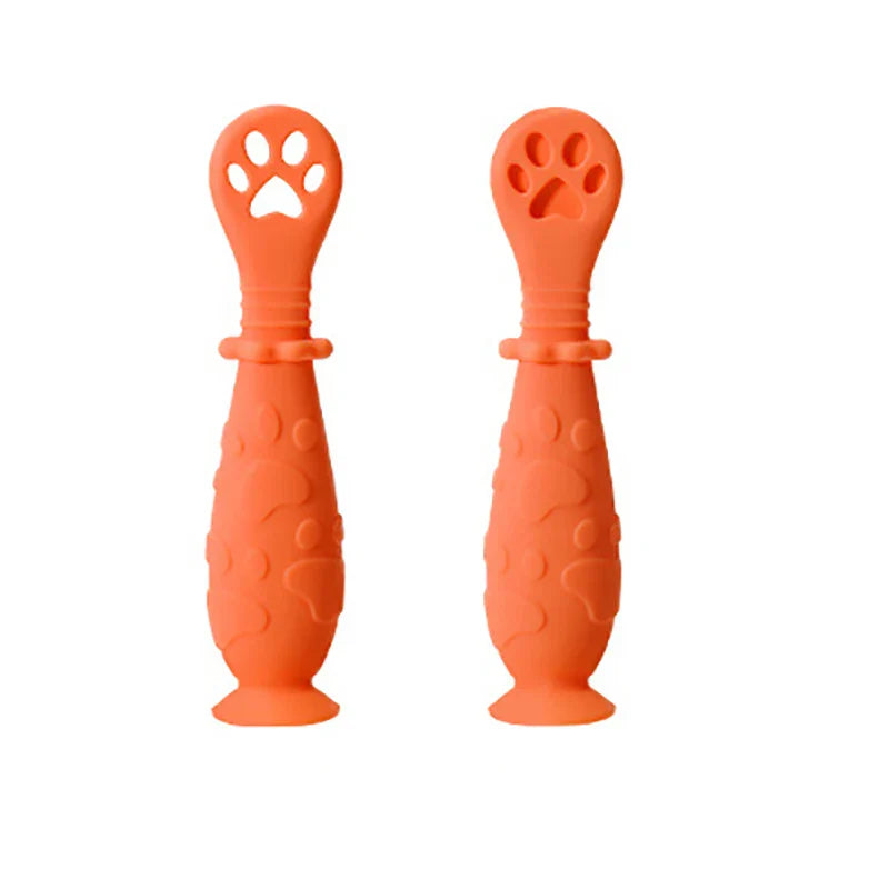 BPA Free Baby Pre-Spoon Set Silicone Self Feeding