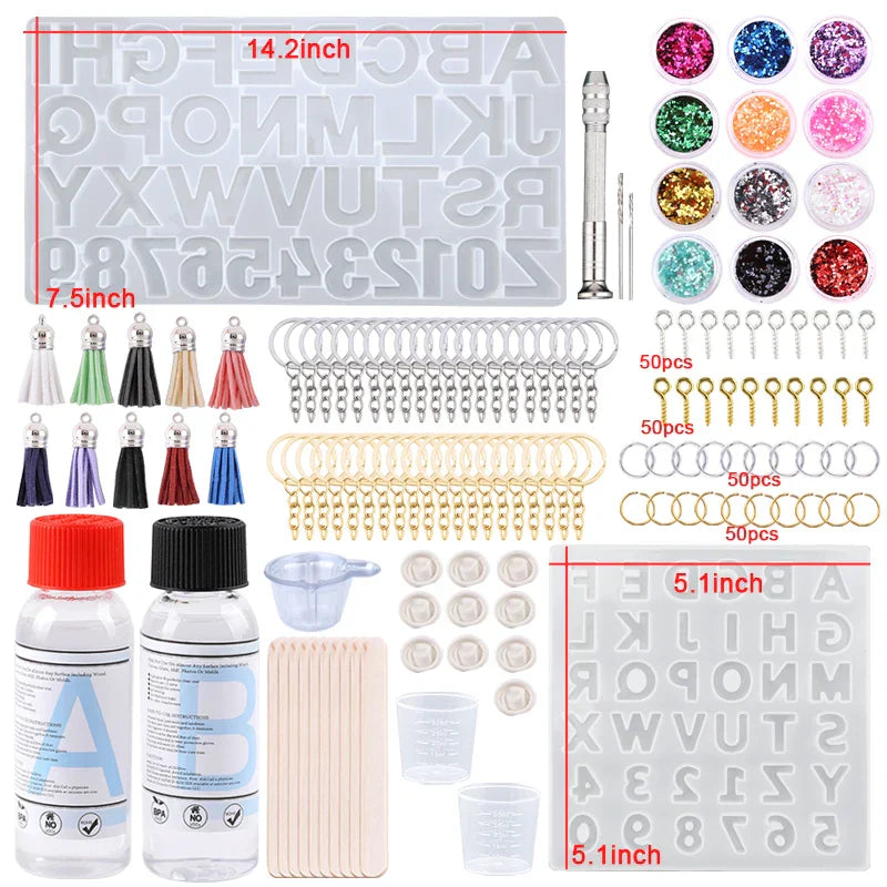Epoxy Resin Kit for Beginners Silicone Resin Mold