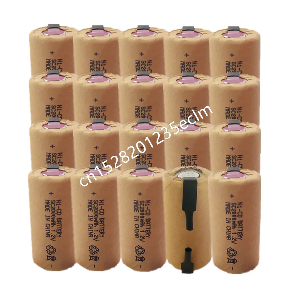 Ni-CD SC batteries 2000mAh high power Sub C