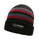 Winter Hats for Women Thick Beanies Letter Striped