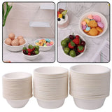 50PCS/Pack 220/350/500ml Disposable Dinnerware ECO-Friendly White Paper Bowl