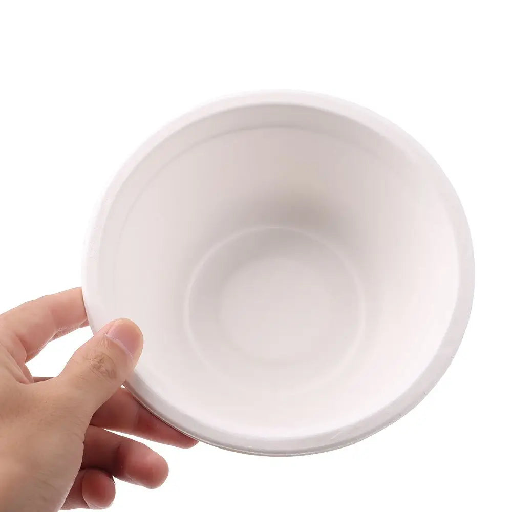 50PCS/Pack 220/350/500ml Disposable Dinnerware ECO-Friendly White Paper Bowl