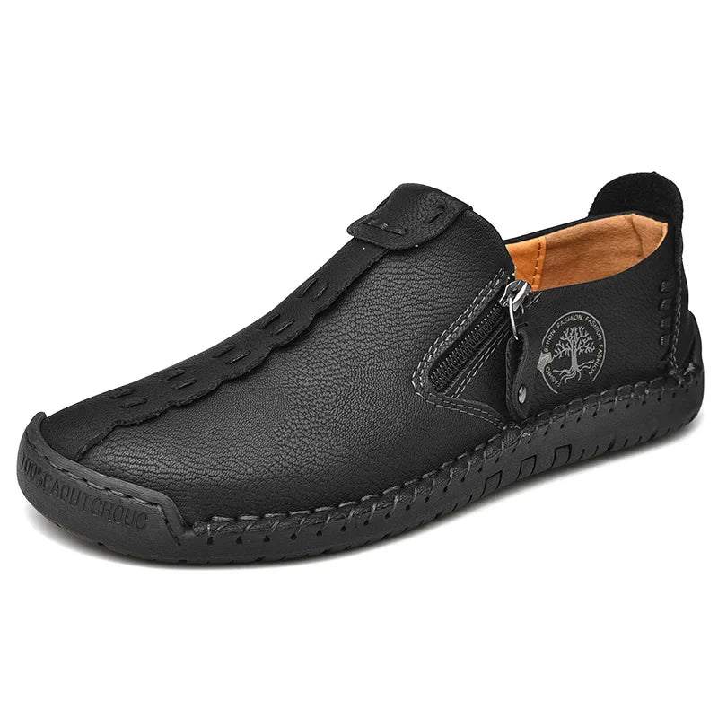 Handmade Leather Men Shoes Casual Slip on Loafers