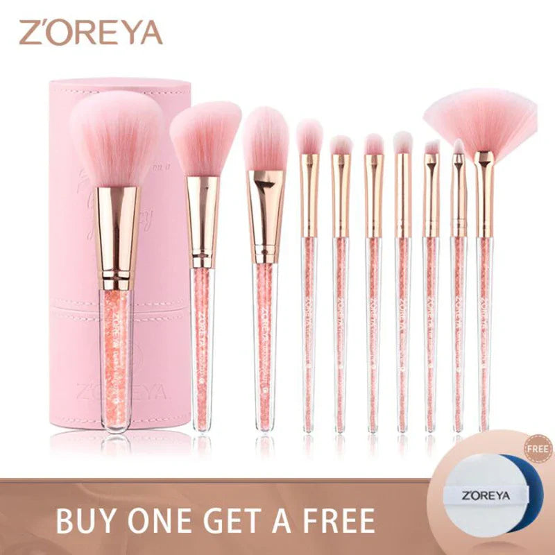 Zoreya Brand Concealer Blending Professional Makeup Brushes 10pcs